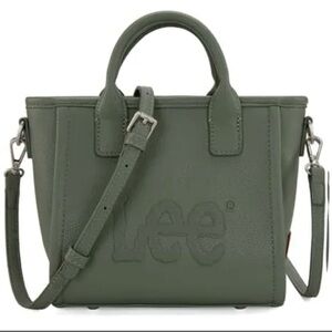 Lee Olive Green Crossbody Tote with Removable Strap